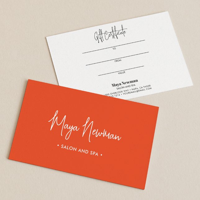 BURNT ORANGE SIGNATURE Monogram Gift Card (Creator Uploaded)