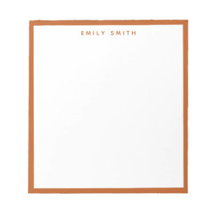 Burnt Orange Simple Modern Notepad