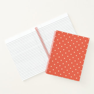 Burnt Orange Small White Spots Notebook