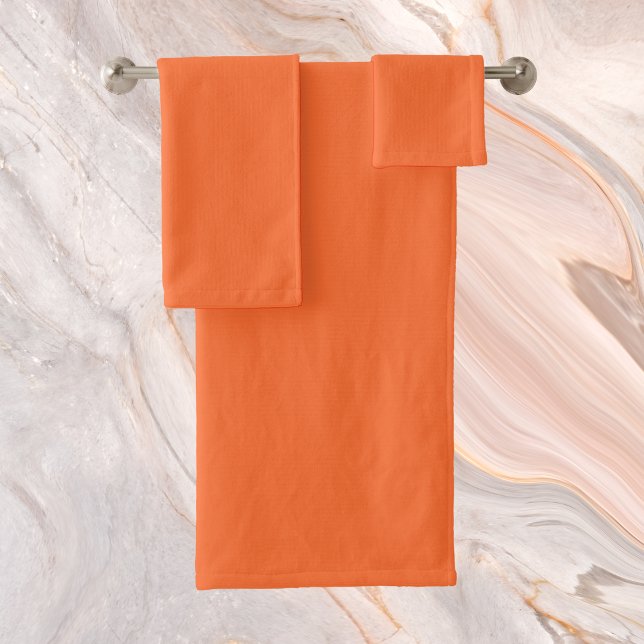 Burnt Orange Solid Color Bath Towel Set (Creator Uploaded)