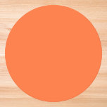 Burnt Orange Solid Color Round Paper Coaster<br><div class="desc">Burnt Orange Solid Color. This fiery and dynamic color is a vibrant orange with a hint of red. The color exudes warmth, similar to the glow of a setting sun or the heart of a roaring fire.It's a bold and attention-grabbing hue that evokes a sense of energy, enthusiasm, and excitement....</div>