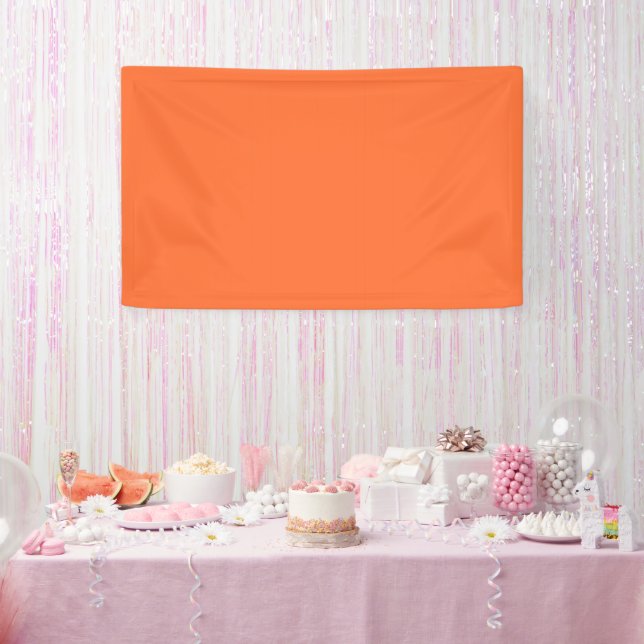Burnt Orange Solid Colour Banner (Party)