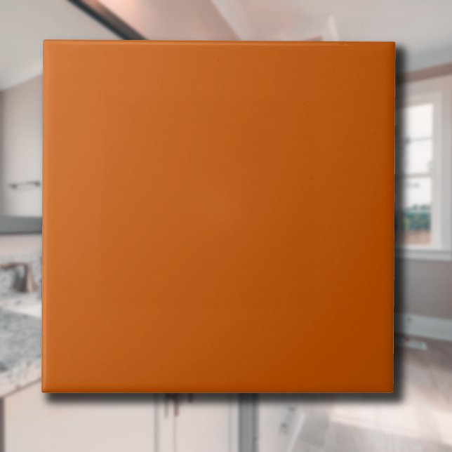 Burnt Orange Solid Colour | Classic | Elegant Ceramic Tile (Creator Uploaded)