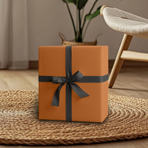 Burnt Orange Solid Colour   Classic   Elegant Wrapping Paper