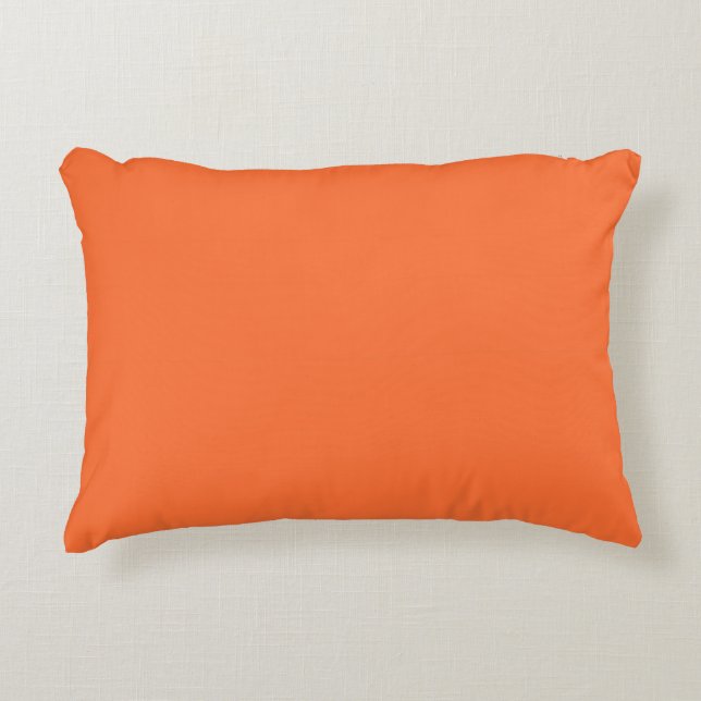 Burnt Orange Solid Colour Decorative Cushion (Front)