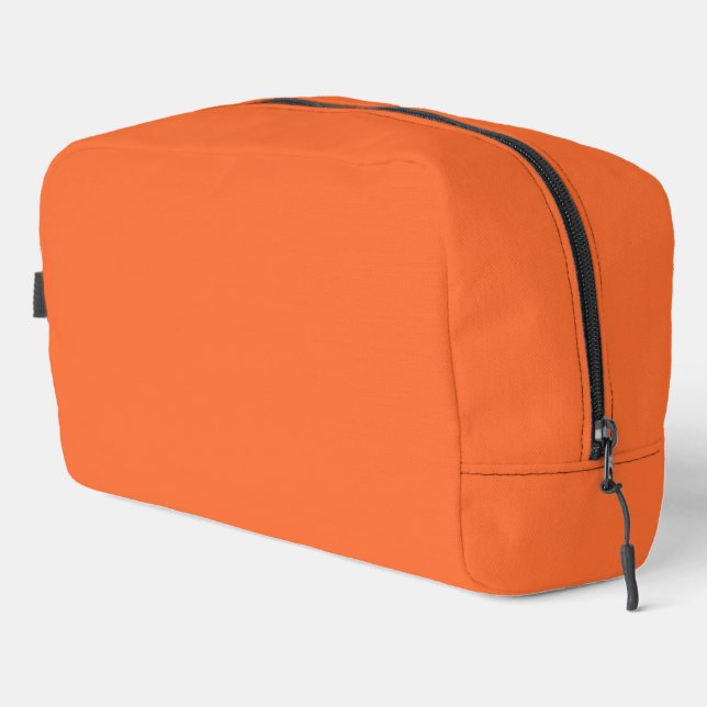 Burnt Orange Solid Colour Dopp Kit (Right Corner)