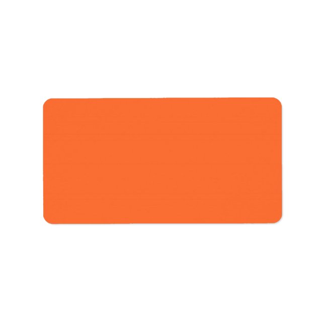 Burnt Orange Solid Colour Label (Front)