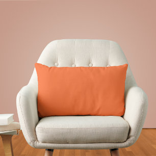 Burnt Orange Solid Colour Lumbar Cushion
