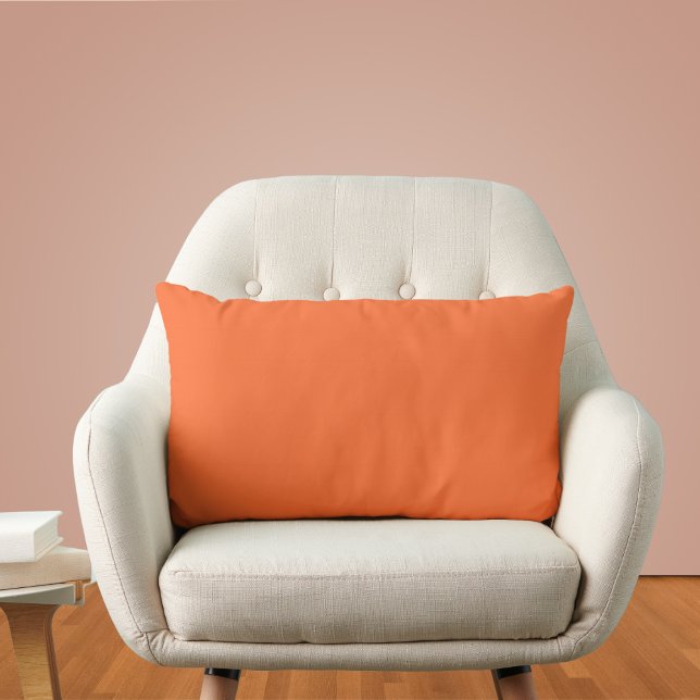 Burnt Orange Solid Colour Lumbar Cushion (Creator Uploaded)