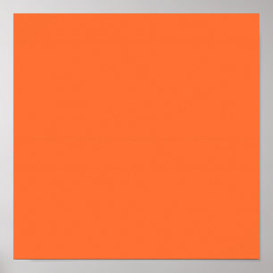 Burnt Orange Solid Colour Poster