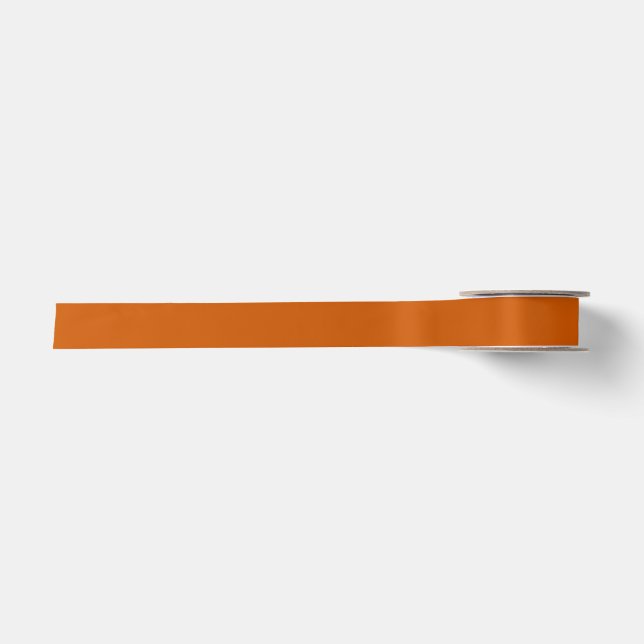 Burnt Orange (solid colour)  Satin Ribbon (Front)