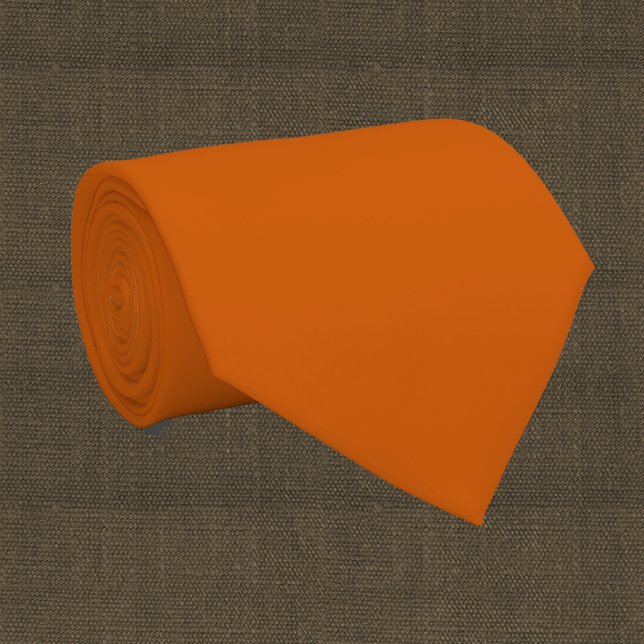 burnt orange solid colour tie (Creator Uploaded)