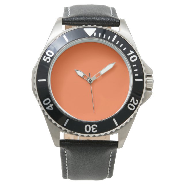 Burnt Orange Solid Colour Watch (Front)