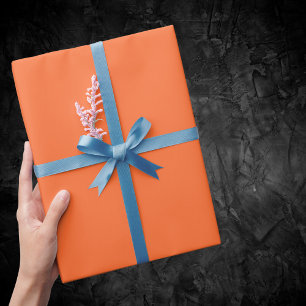 Burnt Orange Solid Colour Wrapping Paper