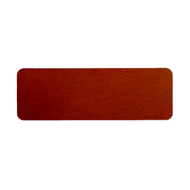 Burnt Orange Solid Lable Return Address Label (Front)