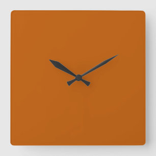 Burnt Orange Square Wall Clock