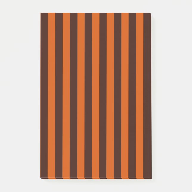 Burnt Orange Stripes Post-it Notes (Front)
