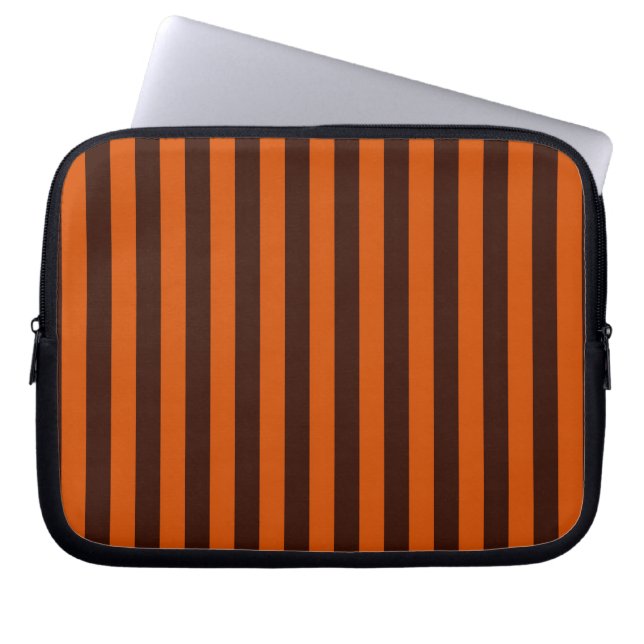 Burnt Orange Stripes Retro Style Customise This! Laptop Sleeve (Front)