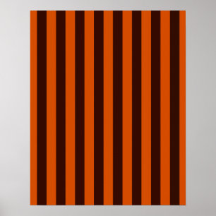 Burnt Orange Stripes Retro Style Customise This! Poster