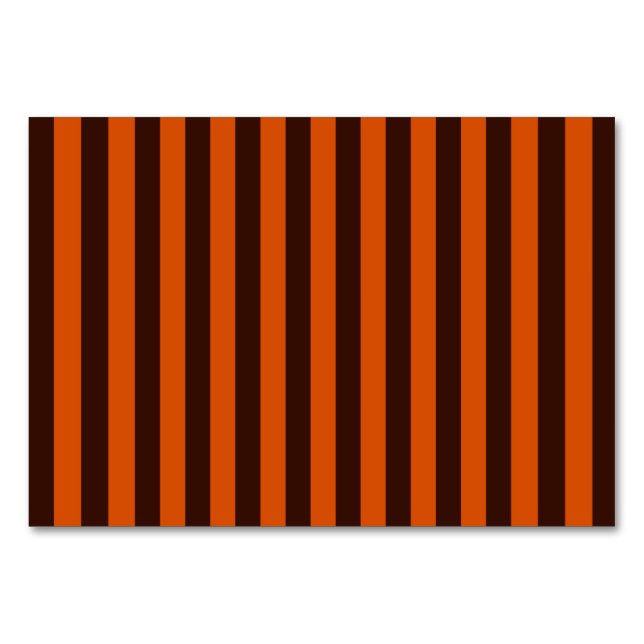 Burnt Orange Stripes Retro Style Customise This! Table Number (Front)