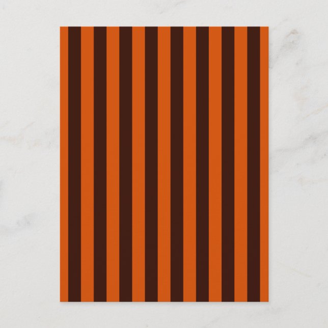 Burnt Orange Stripes Retro Style Decor Postcard (Front)