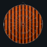 Burnt Orange Stripes Vertical Dartboard<br><div class="desc">Bold tangerine orange graphic stripes decor in horizontal or in vertical fashion are a modern classic graphic design style that always make for a great custom gift for yourself or for someone special on your list, these are sure to make an impression on any festive occasions. Email us using the...</div>