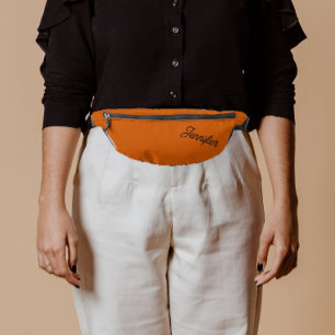 Burnt Orange Stylised Bridesmaid Name Bum Bags