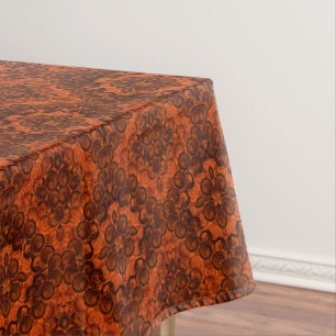 Burnt Orange Swirl Swirl Renaissance Tablecloth