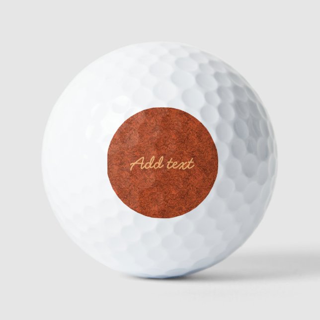 Burnt orange Template Golf Balls (Front)