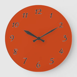 Burnt Orange Template Large Clock