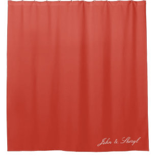 Burnt Orange Terra Cotta Solid Color  Shower Curtain