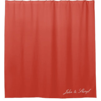 Burnt Orange Terra Cotta Solid Colour  Shower Curtain