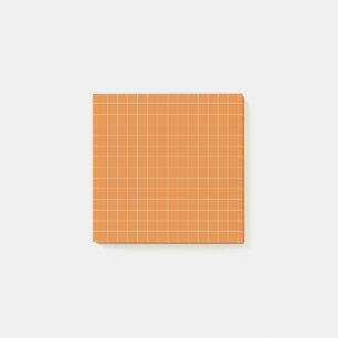 Burnt Orange Terracotta Check Pattern Cosy Grid Post-it Notes