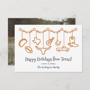 Burnt Orange Texas Holiday Hanging Icons
