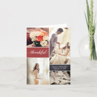 Burnt Orange Thankful Script Custom Photo Wedding