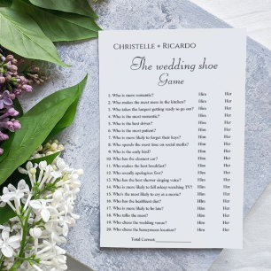 Burnt orange wedding shoe game, bridal shower game