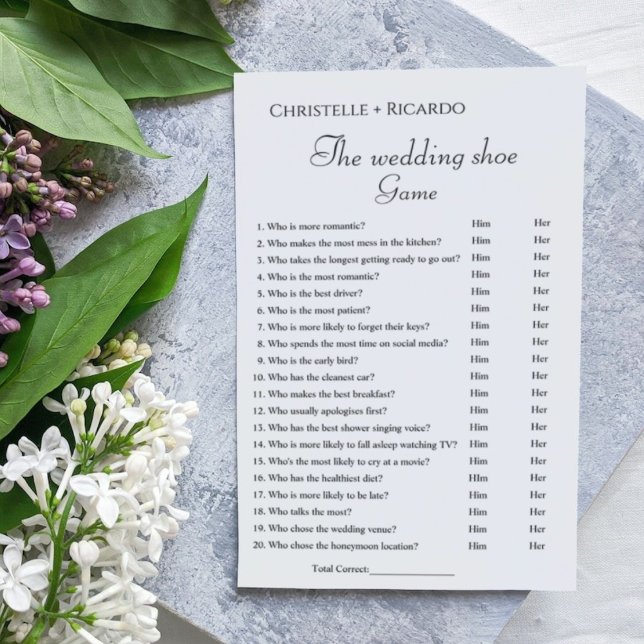 Burnt orange wedding shoe game, bridal shower game (Creator Uploaded)