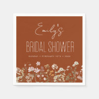 Burnt Orange Wildflower Boho Bridal Shower