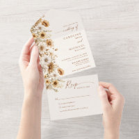 Burnt Orange Wildflower Wedding Boho