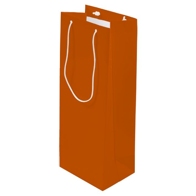 Burnt Orange Wine Gift Bag (Front Angled)