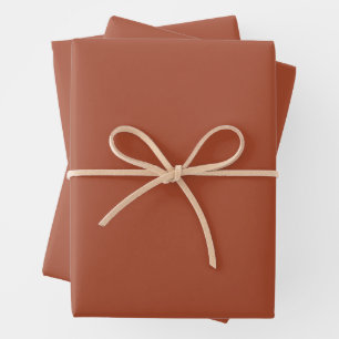 Burnt Orange  Wrapping Paper Sheet