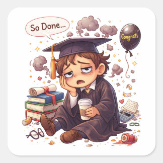 Burnt Out Graduate Sticker