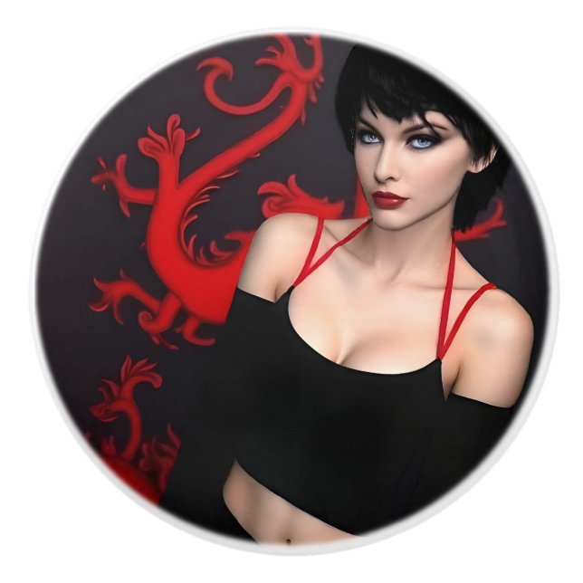 Burnt Out Souls ceramic knob (Front)