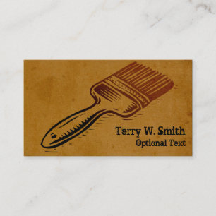 Burnt Paint Brush Business Card