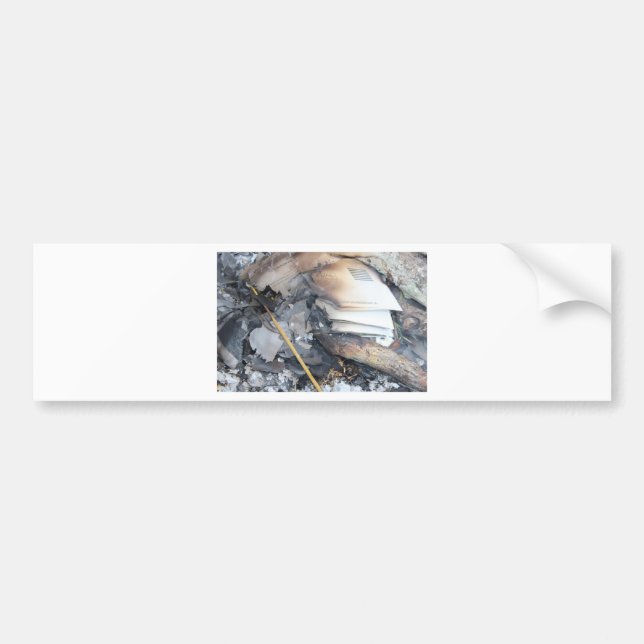 Burnt Papers Bumper Sticker (Front)