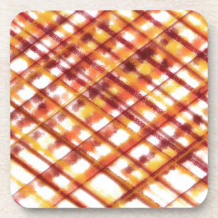 Burnt Plaid Coaster