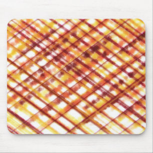 Burnt Plaid Mouse Pad