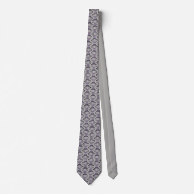 Burnt Purple and Silver Finial Pattern Tie (Front)