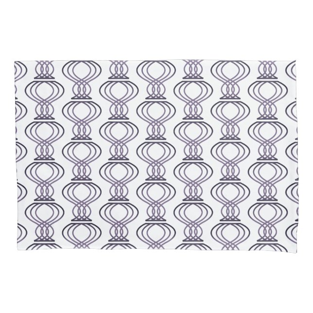 Burnt Purple Finial Pattern Pillowcase (Front-Left)