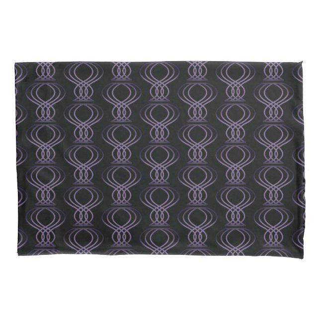 Burnt Purple Finial Pattern Pillowcase (Front-Left)